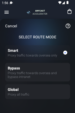 Anycast加速器安装包android下载效果预览图